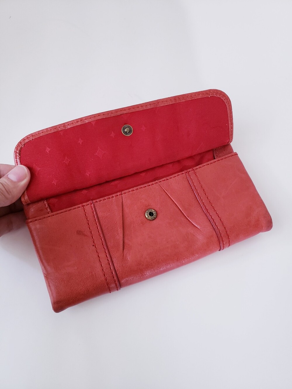 Vintage Fossil Orange Leather Wallet - Picture 4 of 16